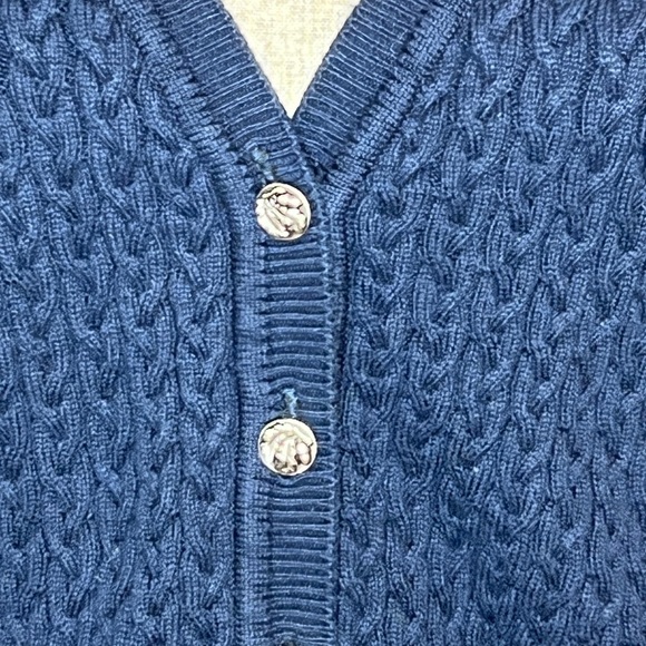 Vintage Preppy style Blue Knit Cardigan - Picture 2 of 5